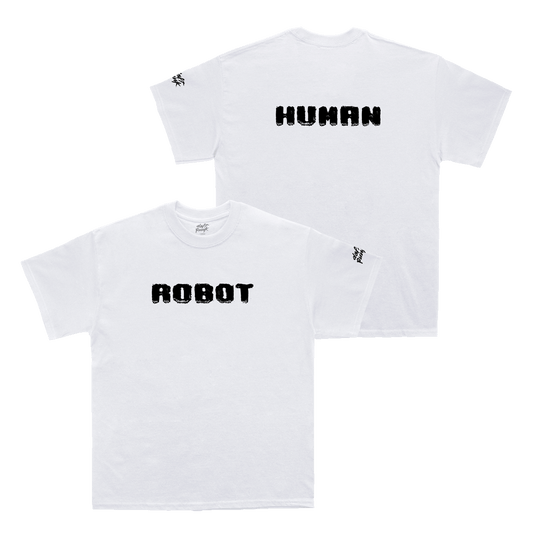 Human After All White Robot T-Shirt